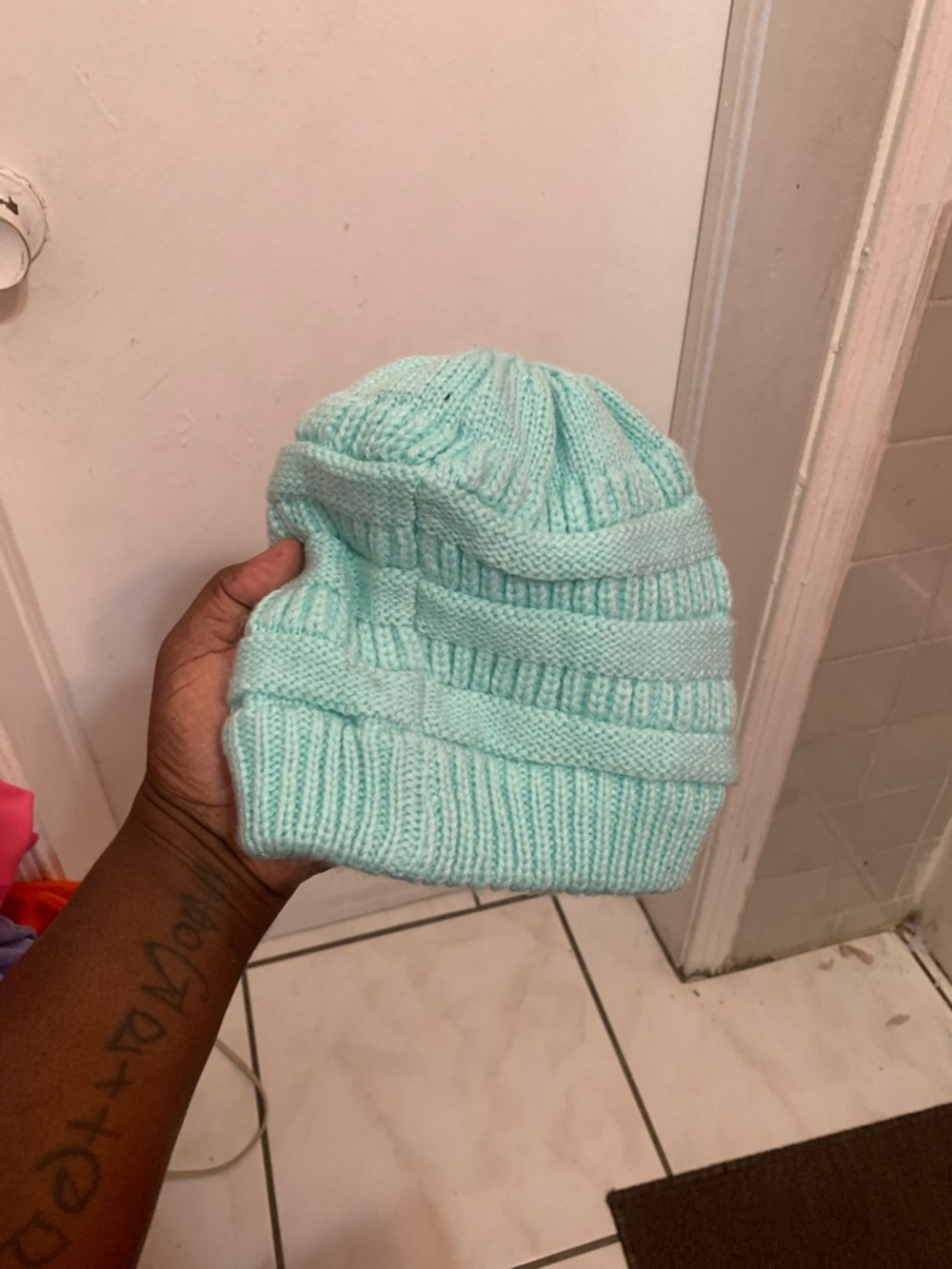 Nola Kids Knit Beanie - Mint Green